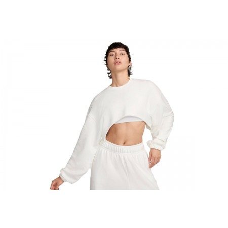 Nike Sportswear Γυναικεία Μακρυμάνικη Crop Top Μπλούζα Λευκή