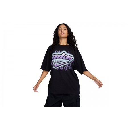 Nike Sportswear Oversized Γυναικείο Κοντομάνικο T-Shirt Μαύρο