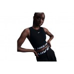 Nike Pro Dri-Fit Γυναικεία Αμάνικη Crop Top Μπλούζα Μαύρη