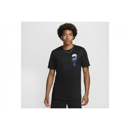 Nike Dri-Fit Basketball Ανδρικό Κοντομάνικο T-Shirt Μαύρο