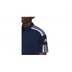 Adidas Performance Ανδρικό Κοντομάνικο Polo T-Shirt Μπλε, Λευκό