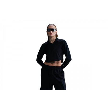 Nike Sportswear Γυναικείο Μακρυμάνικο Crop Top Μαύρο