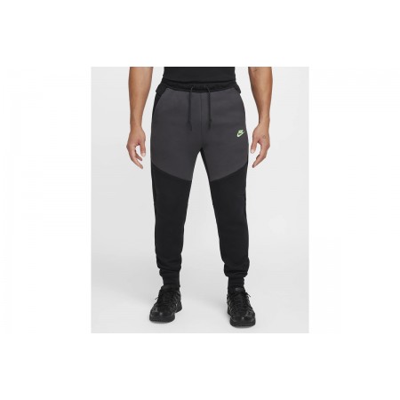 Nike Tech Fleece Ανδρικό Παντελόνι Φόρμας Μαύρο, Ανθρακί