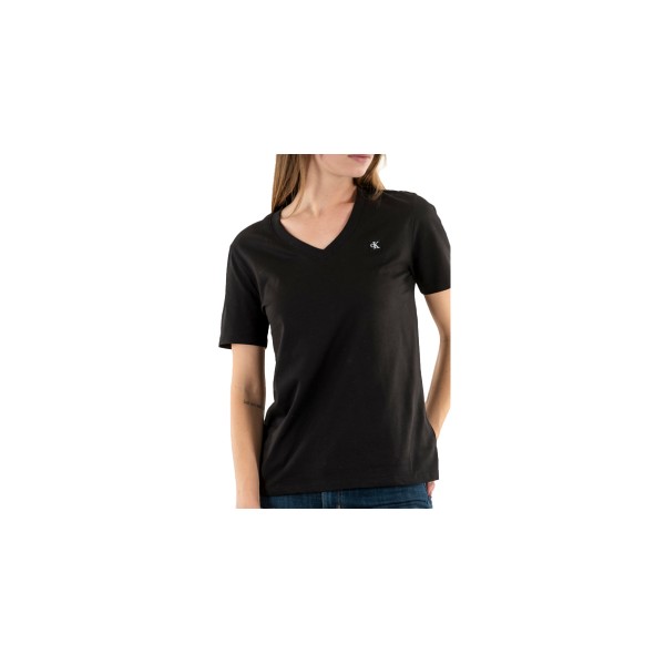 Calvin Klein Embro Badge V-Neck T-Shirt Γυναικείο (J20J222560 BEH)