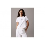 Calvin Klein Γυναικείο Κοντομάνικο Cropped T-Shirt Λευκό