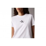 Calvin Klein Γυναικείο Κοντομάνικο Cropped T-Shirt Λευκό