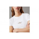 Calvin Klein Monologo Slim Tee Γυναικείο Κοντομάνικο T-Shirt