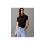 Calvin Klein Slim Cropped Badge T-Shirt Γυναικείο (J20J225524 BEH)