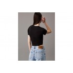 Calvin Klein Slim Cropped Badge T-Shirt Γυναικείο (J20J225524 BEH)