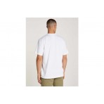 Calvin Klein Badge Relaxed Tee Ανδρικό Κοντομάνικο T-Shirt Λευκό