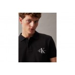 Calvin Klein Ανδρικό Κοντομάνικο Polo T-Shirt Μαύρο