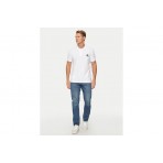 Calvin Klein Ανδρικό Κοντομάνικο Polo T-Shirt Λευκό