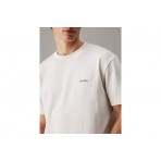 Calvin Klein Cotton Stretch Badge Ανδρικό Κοντομάνικο T-Shirt Λευκό