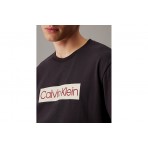 Calvin Klein Logo Ανδρικό Κοντομάνικο T-Shirt Ανθρακί