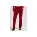 Juicy Couture Velour Γυναικείο Παντελόνι Φόρμας Κόκκινο