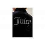 Juicy Couture Velour Diamanté Γυναικείο Puffer Μπουφάν Μαύρο