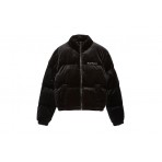 Juicy Couture Velour Diamanté Γυναικείο Puffer Μπουφάν Μαύρο