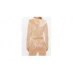 Juicy Couture Classic Velour Γυναικεία Ζακέτα Με Κουκούλα Βελουτέ