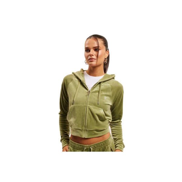 Juicy Couture Classic Velour Hoodie With Juicy Logo Ζακέτα Με Κουκούλα Βελ (JCWA122001 336)