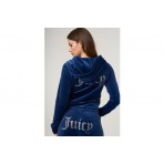 Juicy Couture Classic Velour Γυναικεία Ζακέτα Με Κουκούλα Βελουτέ