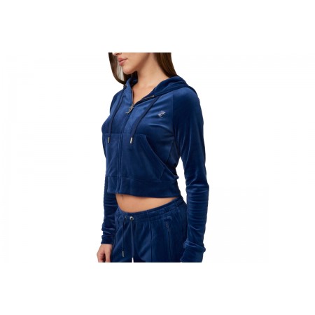 Juicy Couture Classic Velour Γυναικεία Ζακέτα Με Κουκούλα Βελουτέ