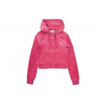 Juicy Couture Classic Velour Γυναικεία Ζακέτα Με Κουκούλα Βελουτέ