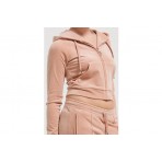 Juicy Couture Classic Velour Γυναικεία Ζακέτα Με Κουκούλα Βελουτέ