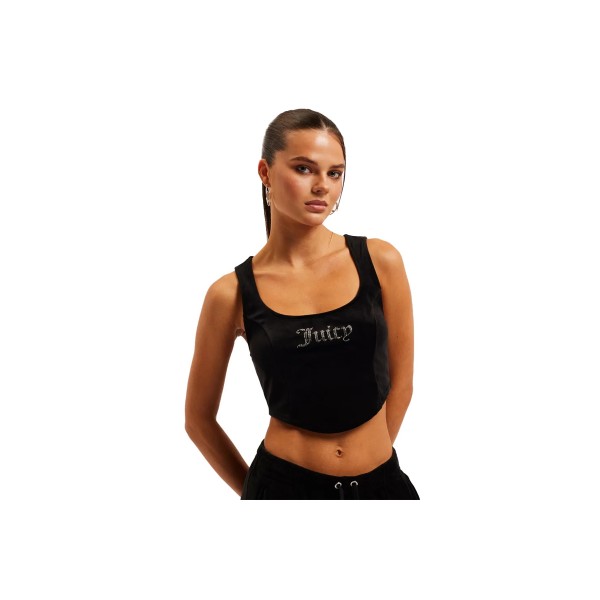 Juicy Couture Camina Corset Crop Top Αμάνικο Γυναικείο (JCWCT23305 101)