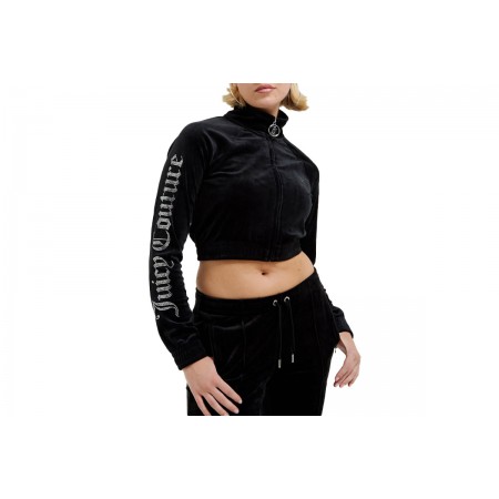 Juicy Couture Sleeve Logo Ζακέτα Χωρίς Κουκούλα Βελουτέ Γυναικεία 