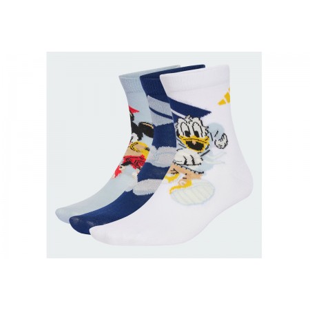 Adidas Performance Disney Mickey Mouse Παιδικές Ψηλές Κάλτσες Λευκές, Σιέλ, Μπλε Σκούρο 3 Ζεύγη