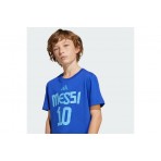 Adidas Performance Messi Name And Number Graphic Παιδικό Κοντομάνικο T-Shirt Μπλε