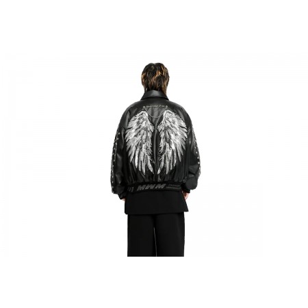 Mwm Wings Jacket Μαύρο, Ασημί