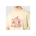 The North Face Nature Ανδρικό Κοντομάνικο T-Shirt Μπεζ, Μπορντό