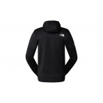 The North Face Full Zip Fleece Ανδρική Ζακέτα Με Κουκούλα Μαύρη