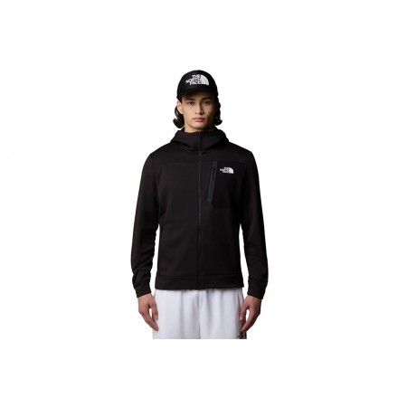 The North Face Malha Fleece Ανδρική Ζακέτα Με Κουκούλα Μαύρη