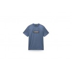 Napapijri Box Logo Ανδρικό Κοντομάνικο T-Shirt Γκρι