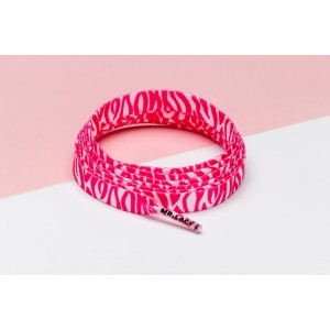 Mr.lacy Printies Κορδόνια (PRINTIES HOT PINK-WHITE ZE)