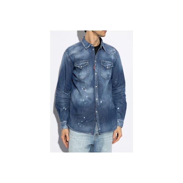 Dsquared2 Relax Dan Western Shirt Πουκάμισο Μακρυμάνικο Ανδρικό (S71DM0774 S30341 470)