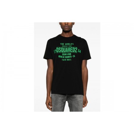 Dsquared2 1964 Cool Fit Ανδρικό Κοντομάνικο T-Shirt Μαύρο