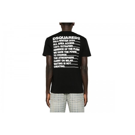 Dsquared2 Cool Fit Ανδρικό Κοντομάνικο T-Shirt Μαύρο