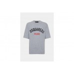 Dsquared2 Milano Ανδρικό Κοντομάνικο T-Shirt Γκρι