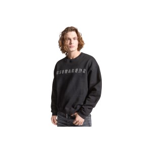 Dsquared2 Brushed Fleece Relax Fit Μπλούζα Με Λαιμόκοψη Ανδρική (S71GU0690 S25516 900)