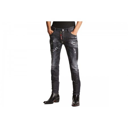 Dsquared2 Straight-Leg Distressed Παντελόνι Τζιν Ανδρικό 