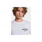 Dsquared2 Regular Fit Rubber Logo Ανδρικό Κοντομάνικο T-Shirt Λευκό