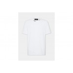 Dsquared2 Regular Fit Embroidered Neck Ανδρικό T-Shirt Λευκό