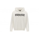 Dsquared2 Cool Fit Ανδρικό Φούτερ με Κουκούλα Λευκό