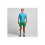 Saucony Stopwatch Short Sleeve Ανδρικό Κοντομάνικο T-Shirt Πετρόλ