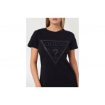 Guess Adele Γυναικείο Κοντομάνικο T-Shirt Μαύρο