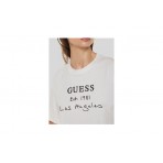 Guess Γυναικείο Κοντομάνικο Crop Top T-Shirt Λευκό