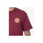 Vans Hawl Pass Ανδρικό Κοντομάνικο T-Shirt Μπορντό